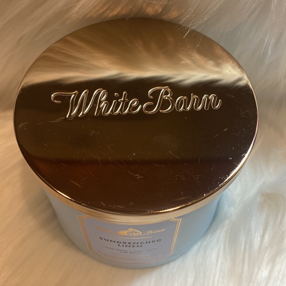 “SUN DRENCHED LINEN” by BBW / WB, 3-Wick Scented Candle, 14.5 oz / 411 g, NWTag - Picture 4 of 5